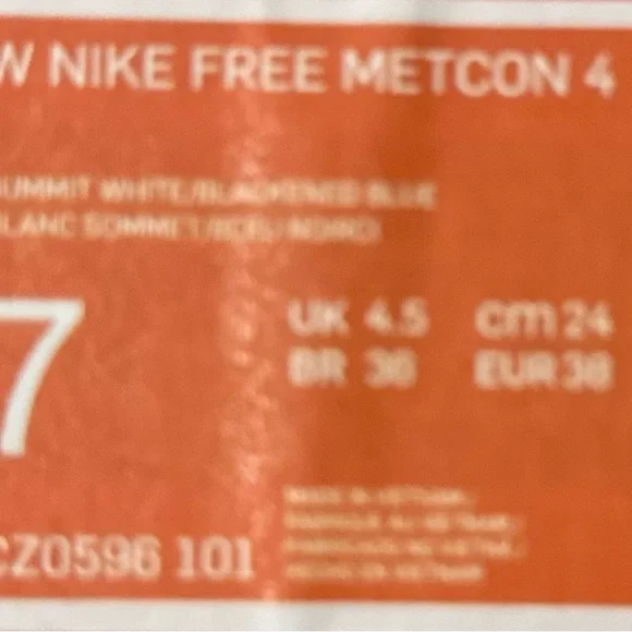 Nike Free Metcon 4 (Size 7) - Picture 8 of 8